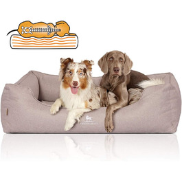 Ортопедичне ліжко для собак XXL Luisa кошик для собак диван для собак подушка для собак кошик для собак миється Бежевий 120 x 85см великі собаки Д 120 x Ш 120 x В 25 см Бежевий