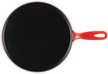 Сковорода для крепів Le Creuset з дерев'яним шкребком, чавун, Ø 27 см, для всіх типів плит (включаючи індукцію), Червоний (Cerise), 20136270600460