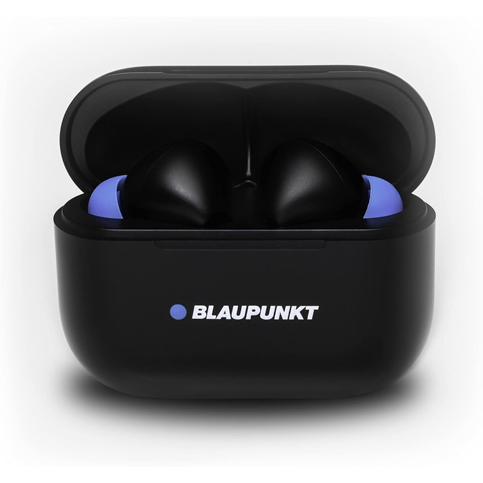 Навушники-вкладиші Blaupunkt TWS 20 - справжній бездротовий, Bluetooth, сенсорне керування, спорт, USB-C, чорний