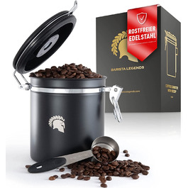 Баночка для кави Barista Legends герметична ємність для чорної кави в зернах 500 г для збереження аромату вашої кави-Баночка для зберігання