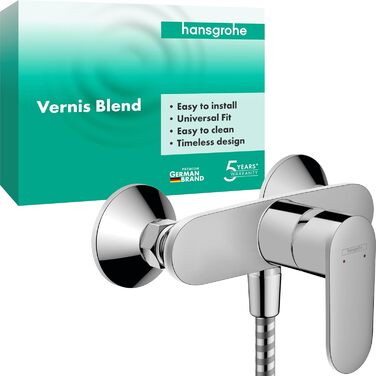 Змішувач для ванни Hansgrohe Vernis Blend накладний на 2 споживачі, однорідний, з виливом 17,1 см, артикул 71440000