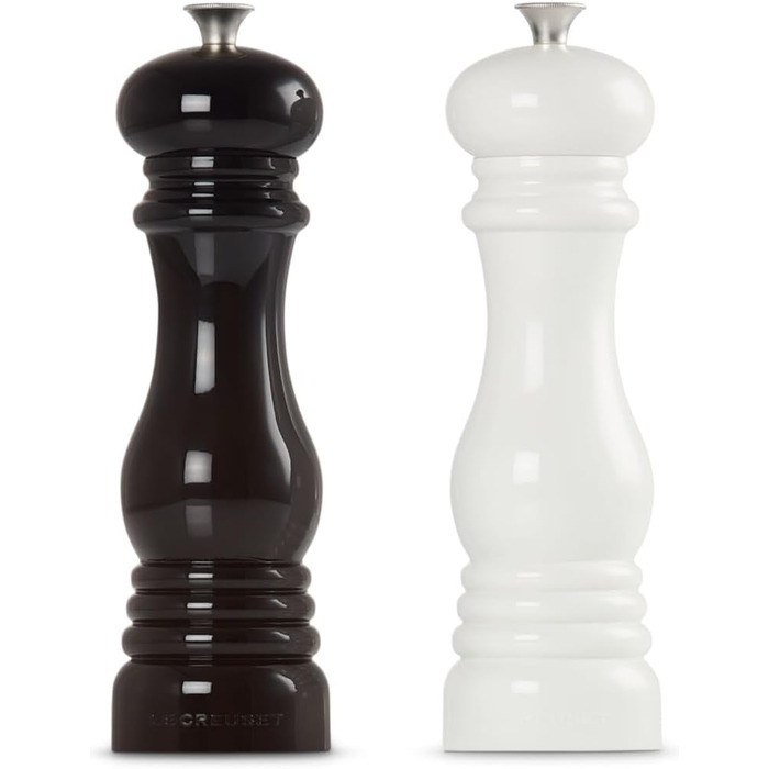 Набір для мелення перцю та солі Le Creuset, ABS-пластик, керамічний млин, чорний/білий, 21 см, 96002100169100 Set Shell Pink