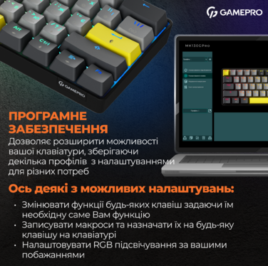 Клавіатура механічна бездротова GamePro Asgard Fenrir (MK130G Pro)