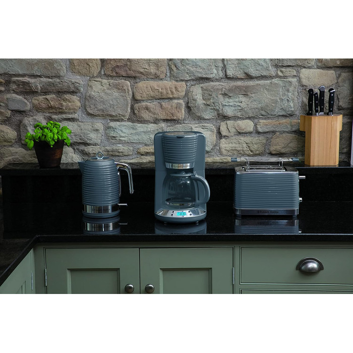 Набір Russell Hobbs Inspire Grey: тостер, чайник та кавоварка
