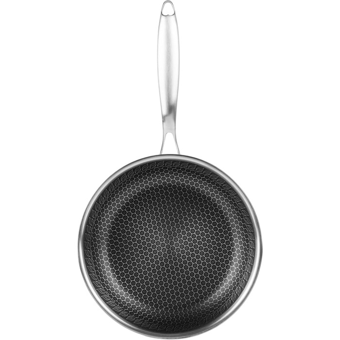 Сковорода з нержавіючої сталі Karl Hausmann Ø 28 см - не покрита антипригарним покриттям, для індукційних плит, преміум-якість, для смаження картоплі, м'яса та овочів, придатна для миття в посудомийній машині