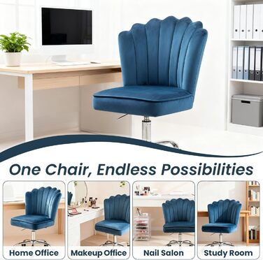 Крісло для офісу Fiximaster Homeoffice: регульоване, з м'якою оббивкою, золоті ніжки, до 135 кг (зелений/блакитний)