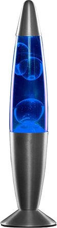 Лава лампа ракета вінтаж - магматична лампа - з запасною лампочкою - 25 Вт - 35 см - міцне скло - синій