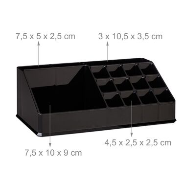 Органайзер для макіяжу Relaxdays з акрилу на 21 відділення