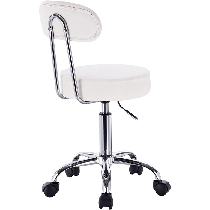Робочий стілець WOLTU обертовий стілець для інвалідних колясок обертовий стілець офісне крісло Hokcer з регульованою по висоті спинкою білий bh34ws-1