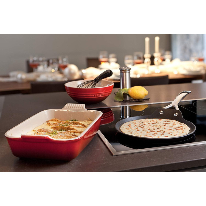 Сковорода для крепів LE CREUSET з антипригарним покриттям, 24 см, для всіх типів плит (включно з індукційними), алюміній, антрацит/срібло