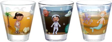Набір чашок для пиття LEONARDO Bambini 6 предметів - скло, 215 мл - можна мити в посудомийній машині, міцні - набір з 6 шт. , 023680