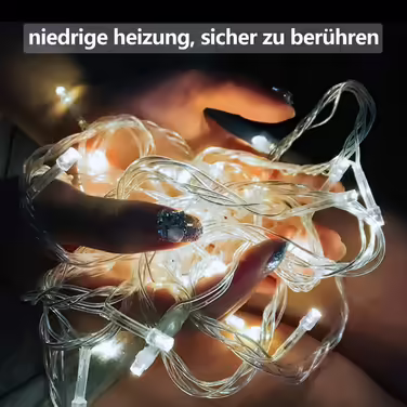 Гірлянда Sonnewelt LED 20 м 200 LED холодний білий, водонепроникна, для вулиці та дому, електрична з адаптером, 8 режимів, функція пам'яті
