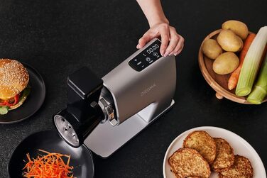 Електрична м'ясоподрібнювач ZEEGMA MOLEN MASTER 2500W з 3 дисками з нержавіючої сталі, насадка для ковбас та овочешкребкою, функція зворотного ходу, сенсорний дисплей