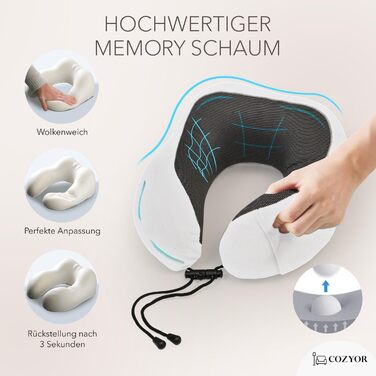 Набір для подорожей Cozyor 4-в-1: подушка для шиї, маска для сну, подушка для подорожей та плед 2 в 1, навушники, з кріпленням для рюкзака та валізи, червоний. Плед + подушка для шиї + маска для сну + навушники
