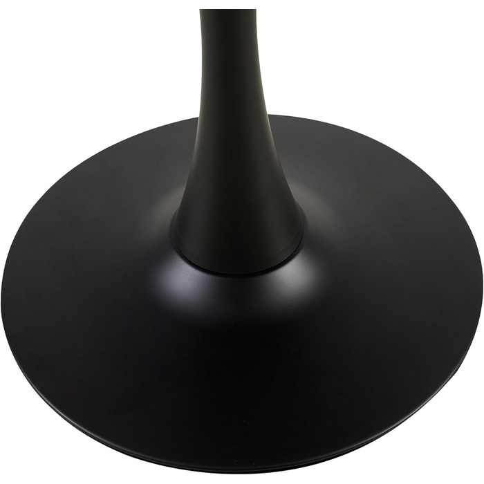 Круглий обідній стіл для кухні, вітальні, балкону. Діаметр 70/80 см, білий/чорний