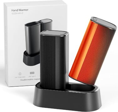 Електричні грілки для рук KINREECELL 2 шт., 4 рівні нагріву до 136°F, батарейні, компактні, час роботи до 16 годин, для гольфу, катання на лижах, кемпінгу, зимові подарунки