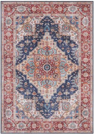 Килим Nouristan Sylla Asmar, Oriental Touch, Квітковий візерунок, Kurflor, 160x230см, Indigo Blue, Поліестер