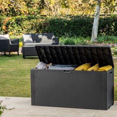 Садовий ящик Keter Emily з полірезину, 277 л - для зберігання подушок, інструментів