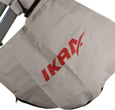 IKRA 74204030 Електричний 3-в-1: пилосос для листя, повітродувка, подрібнювач листя IBV 2800 E, об'єм контейнера 45л, швидкість повітря 275 км/год, 2800 Вт, 230 В, сірий/червоний/чорний