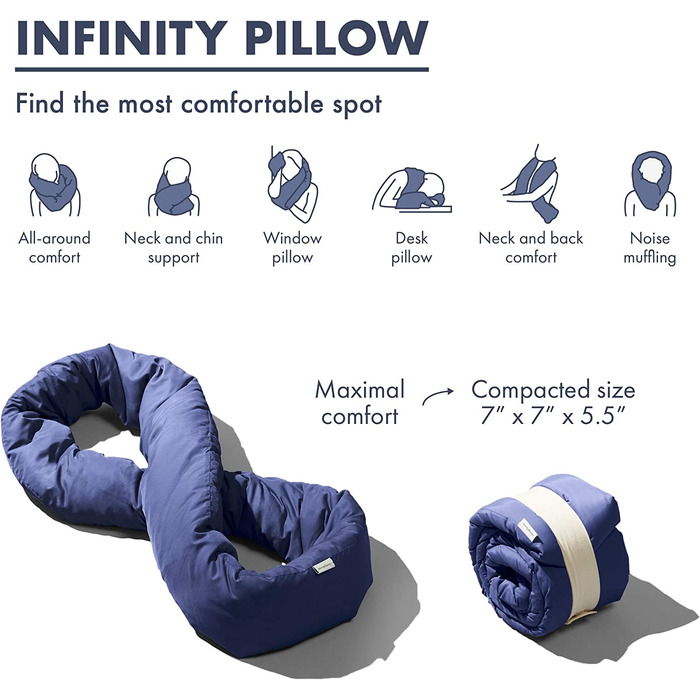 Подушка дорожня для шиї Huzi Infinity Pillow