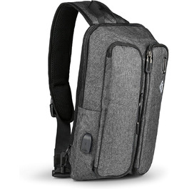 Рюкзак BoostBag One - міський рюкзак Boostboxx для ноутбука/ноутбука до 15,6 дюймів, iPad, планшета та мобільного телефону, ідеально підходить для школи, навчання, бізнесу чи роботи, сірий (BoostBag Sling (сірий))