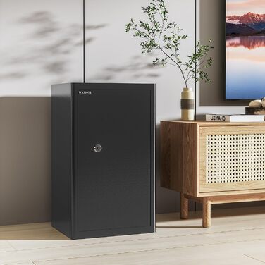 Safe Tresor з ключем WASJOYE: великий настінний сейф для грошей, ювелірних виробів, документів (45x35x31см, 67л)