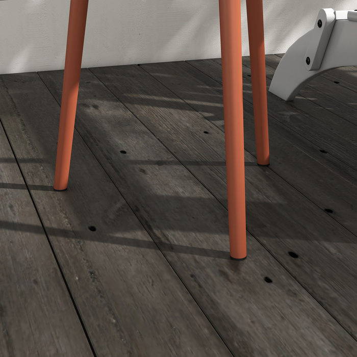 Outsunny Side Table Garden, Атмосферостійкий садовий стіл з піднятим краєм, Сталевий балконний стіл, Круглий журнальний столик 20 кг з навантаженням, Ø40x50H см, Диванний столик для відкритого внутрішнього балкона Тераса Red