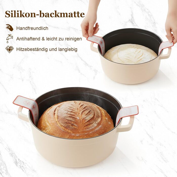 Набір для приготування закваски SHANNA: 9 предметів для випікання хліба, включаючи корзину для бродіння, скляну банку для закваски, скребок для тіста та інші аксесуари