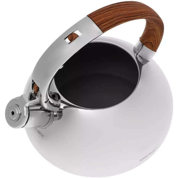 Чайник Kinghoff Klausberg 3274 7077 з нержавіючої сталі 3л Induktion (індукційний) з свистком, срібний