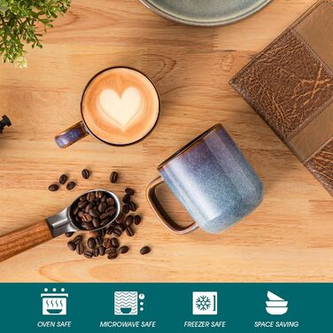 Набір посуду Vancasso Steingut 24 елементи (на 8 осіб) - Тарілки, салатники, миски. Серія ONION (блакитний), дизайн Galaxie.