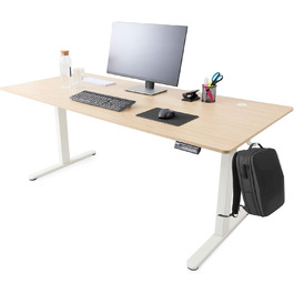 Електричний регульований стіл Arebos 160x80 см з пам'яттю | Ергономічний стіл для офісу та дому | Стіл для стоячи та сидячи | Бежевий