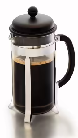 Кавник френч-прес Bodum Caffettiera, 1 л, чорний (1918-01), Чорний, 1000