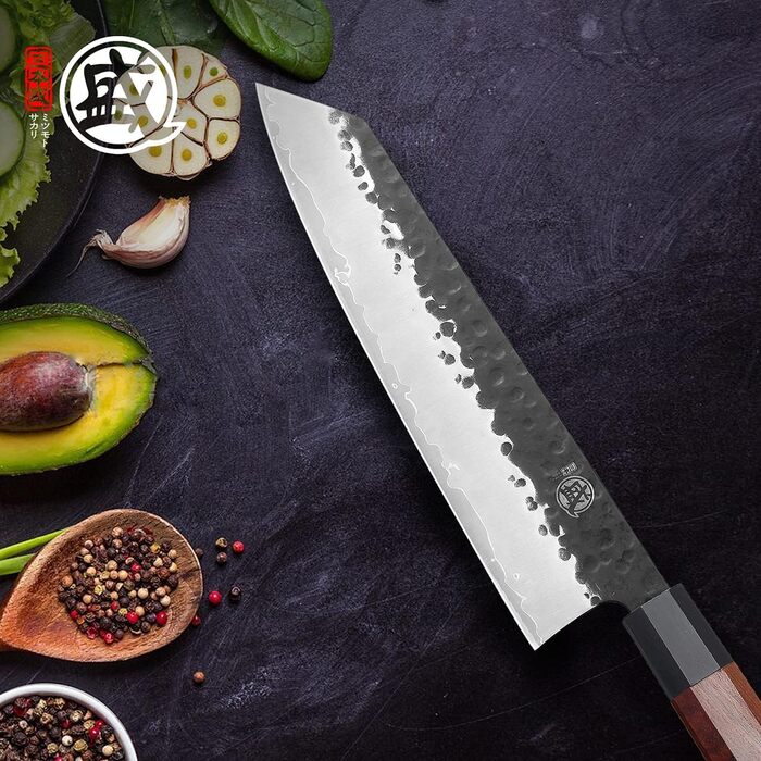 Японський ніж Mitsumoto Sakari Kiritsuke 23 см з ручкою з рожевого дерева (у дерев'яній коробці)