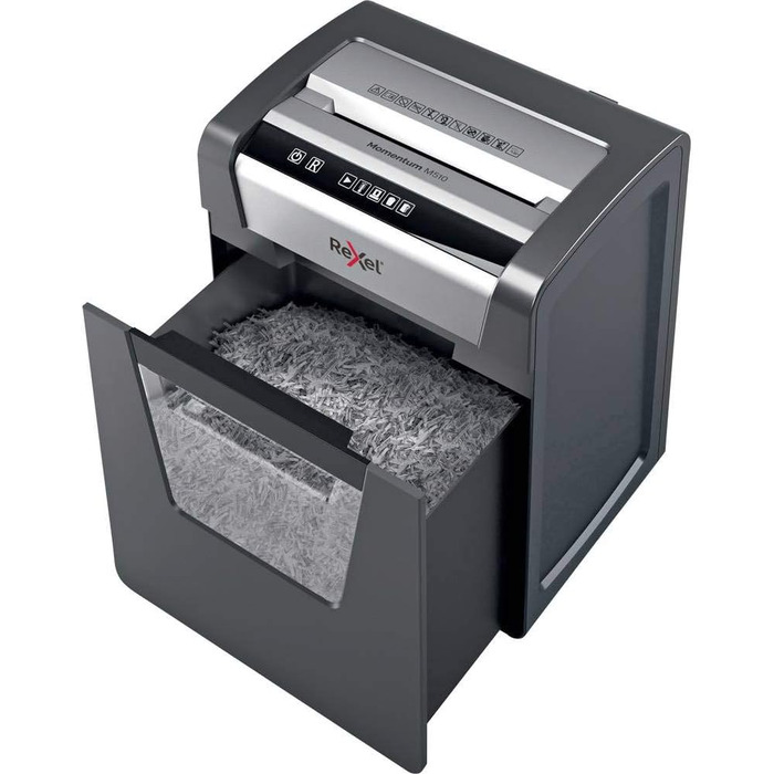 Шредер Rexel Momentum X308: безпечне знищення документів, P3, 10 аркушів, чорний