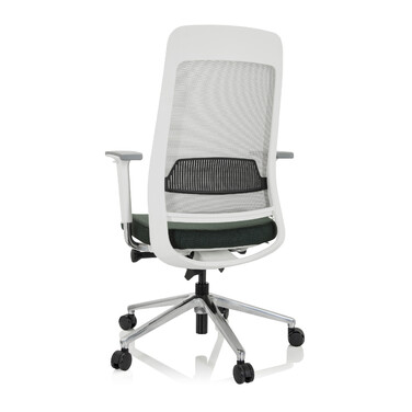 Офісне крісло / поворотне крісло CHIARO T2 WHITE сітка / тканина темно-зелений / сірий hjh OFFICE