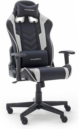 Ігрове крісло Robas Lund DX Racer Sport OK 132, ергономічне крісло керівника з регулюванням висоти (чорно-біле)