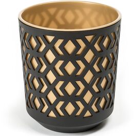 Квітчанка KONZEPT 30 см, 12 л, пластик, для дому та балкону, чорно-золота