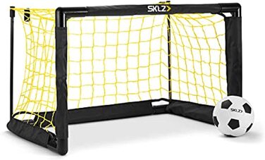 Міні-ворота SKLZ Pro, включаючи м'який куля діаметром 12,7 см, проста в установці рама, білий / жовтий