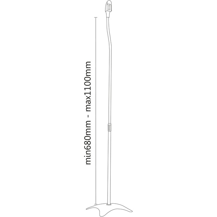 Підставка для динаміка My Wall HS1SL, стаціонарна, чорна (1 шт.)