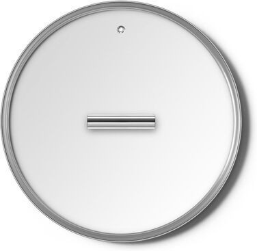 Кришка для каструль Smeg CKFL3001 зі загартованого скла з випускним клапаном для пари, 28 см, нержавіюча сталь