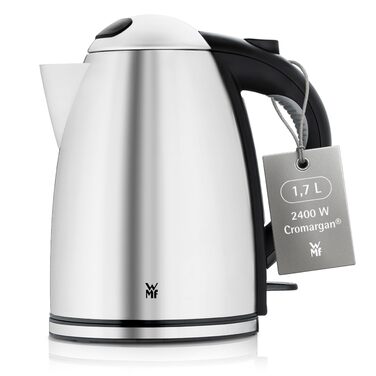 Електричний чайник WMF Stelio 1,7л з нержавіючої сталі, з фільтром від накипу, 2400 Вт, з підсвічуванням рівня води, захистом від перегріву, матове срібло