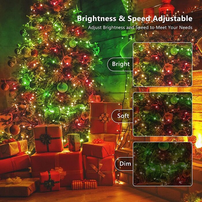 Гірлянда світлодіодна святкова на 300 LED, RGB, 30м, для прикраси дому, саду, балкону, вечірки, Halloween, з таймером, димуванням, вологостійка