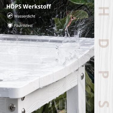 Лавка для душу LUE BONA HDPS з підставкою для гоління ніг, водонепроникний стілець для ванної кімнати, стійкий до погодних умов, з антиковзким покриттям та ручками, для внутрішнього та зовнішнього використання (білий)