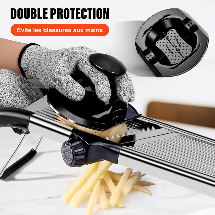 Машхоум Mandoline 5-в-1: набір для нарізки овочів та фруктів з нержавіючої сталі, 40 см