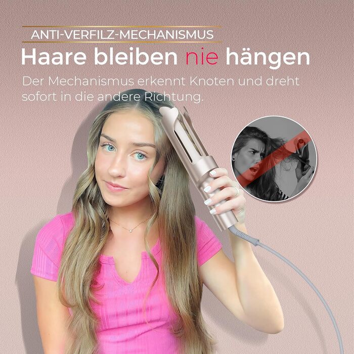 Автоматичний локшик TYMO Curlpro Plus 25mm: великі локони, захист від опіків, для довгих волосся