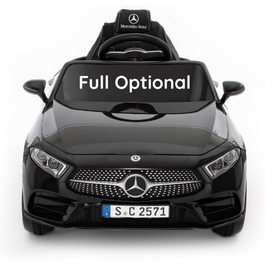 Дитячий електромобіль Mercedes CLS 350 AMG Babycar, 12V, ліцензія, шкіряне сидіння, MP3, пульт, чорний