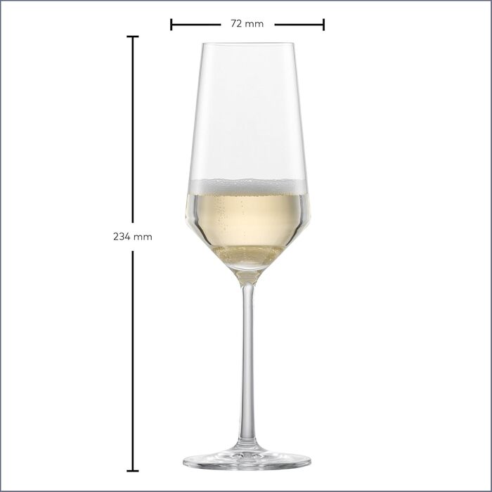 Набір для романтичного вечора Zwiesel Glas Date Night Pure (4 шт.): келихи для шампанського (297 мл) та червоного вина (540 мл), Tritan®-кришталь, Made in Germany