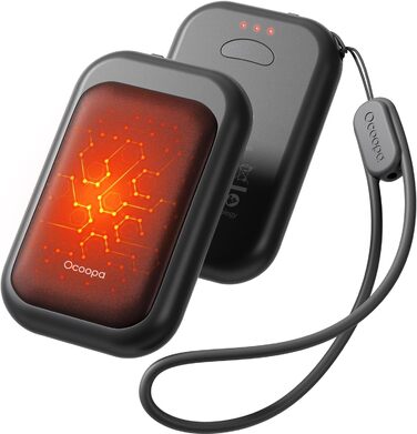 Електричні грілки для рук OCOOPA UT4 Young Obsidianschwarz, 5000mAh, 2 шт. - Компактні, Водонепроникні, Швидкий нагрів, USB, для зими