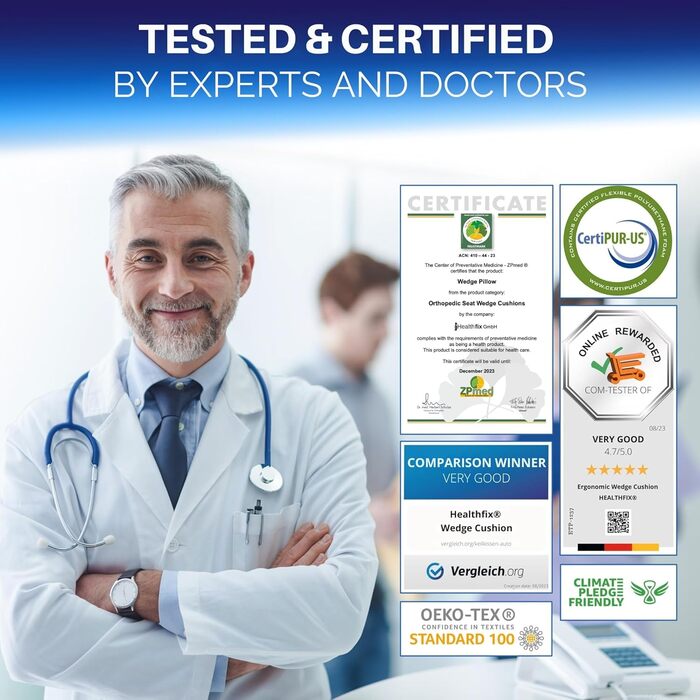 Ортопедична подушка-кусок для підтримки правильної постави | Зручна ергономічна подушка для стільця, авто та ін. | Memory Foam, Soft (45-70 кг)