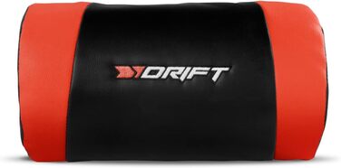 Ігрове крісло DRIFT DR175BUE, штучна шкіра, 2D підлокітники, поршень 4 класу, чорний (червоний)